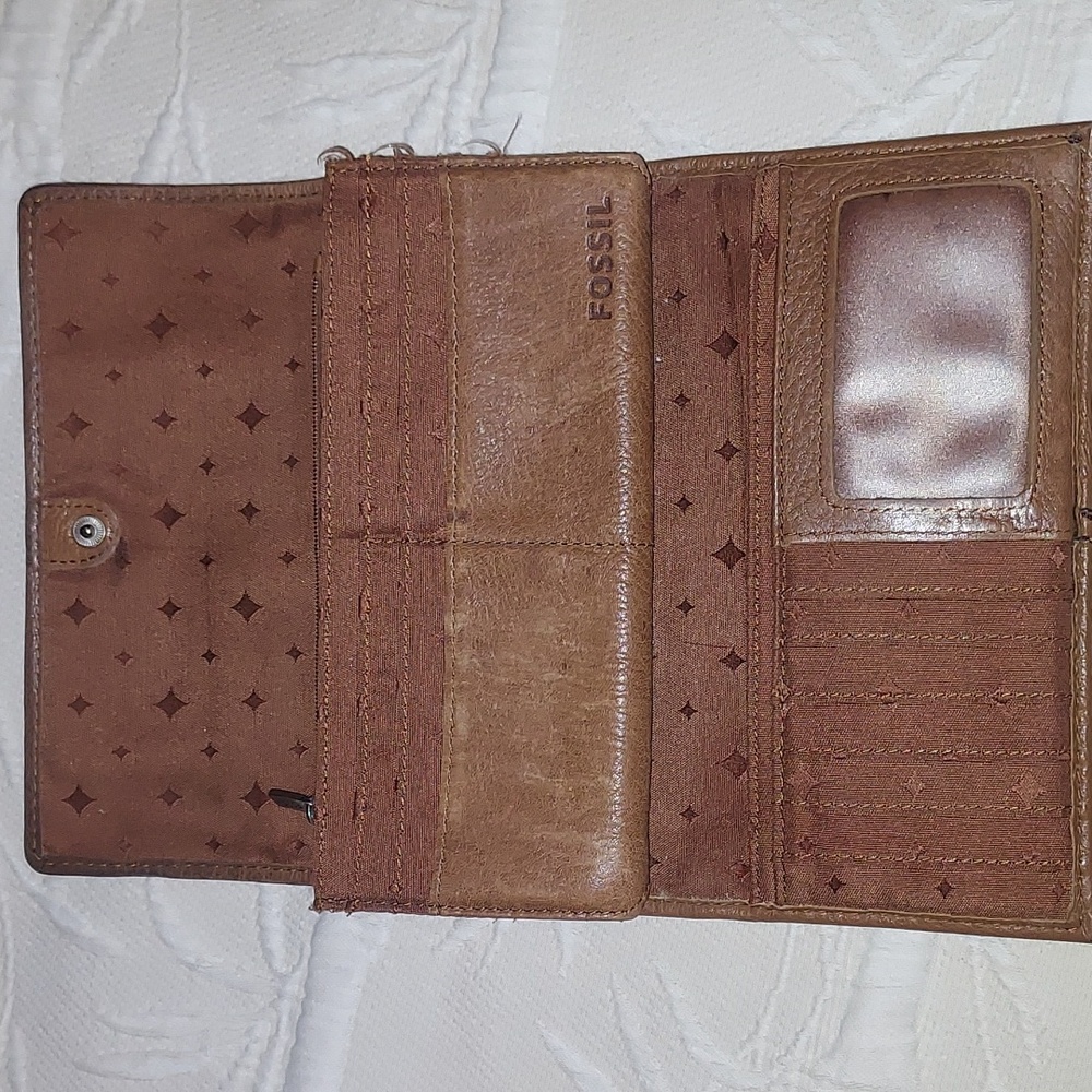 FOSSIL Maddox Marlow Tri- Fold Wallet VTG - Picture 8 of 13